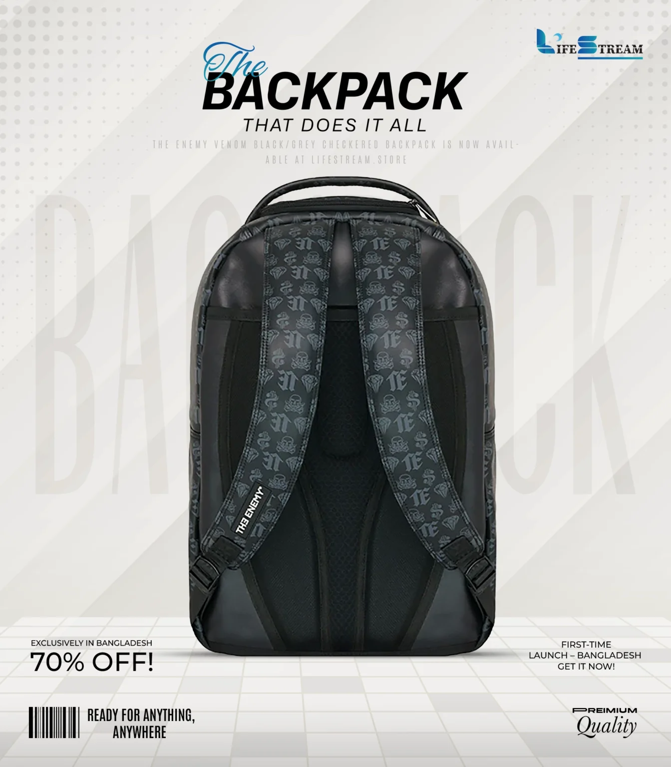 The Enemy Eyes Monogram Backpack